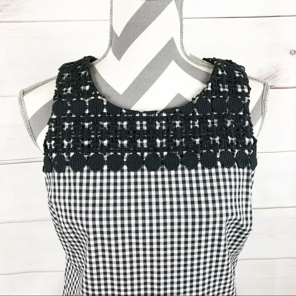 Michael Kors black & white check dress size 4